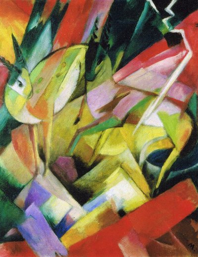 Mountain Goats by Franz Marc